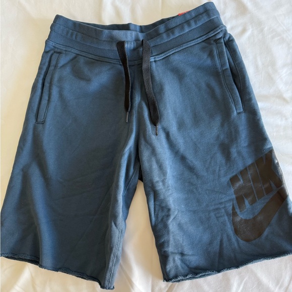 Nike Other - NIKE Men's Blue  w/ Black Logo Drawstring Sweat Shorts - New W/ Tags - Medium